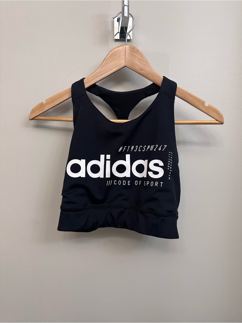 adidas Black Crop Sports Bra